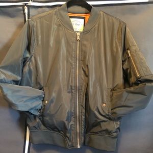 Ci Sono Army Green Bomber Jacket